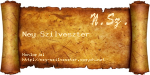 Ney Szilveszter névjegykártya