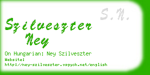 szilveszter ney business card